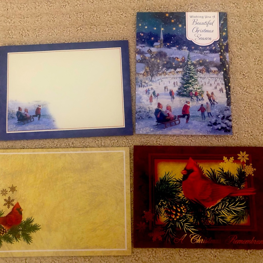 20 Assorted Christmas cards with matching envelopes. New